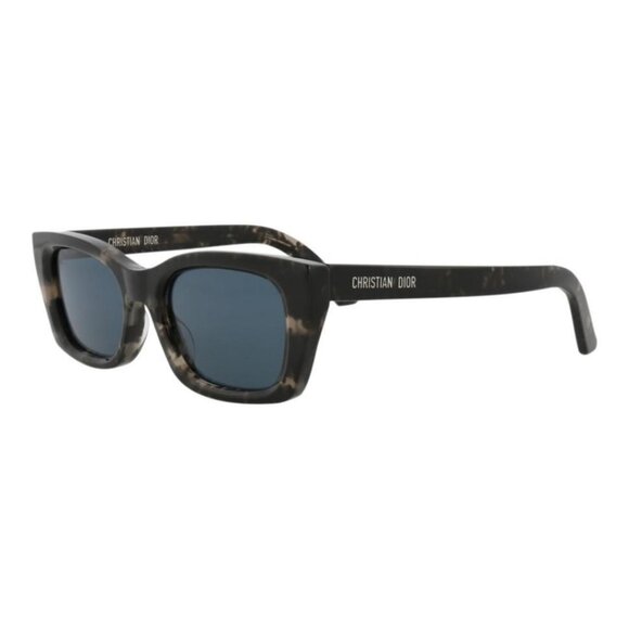 Dior Womens Square/Rectangle Havana Havana Blue Fashion Designer Eyewear - Picture 1 of 4
